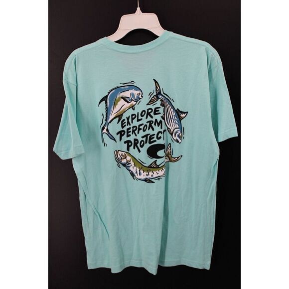 Costa Fishing large light blue t-shirt New - Picture 4 of 6